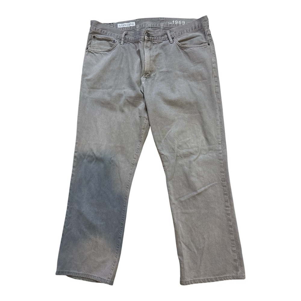 GAP Men's Light Gray Straight Leg Five Pocket Denim Jeans Size 38X32